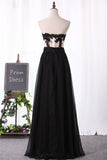 New Arrival Prom Dresses A Line Sweetheart Chiffon With Applique And Beads