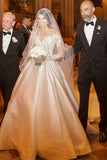 Scoop Long Sleeves Lace With Slit Wedding Dresses Chapel Train Detachable