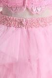 Two-Piece Long Sleeves Prom Dresses A Line Bateau Tulle & Lace