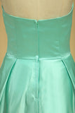 Sweetheart Sheath Prom Dresses Satin Zipper Up