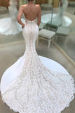 Wedding Dresses Mermaid Sweetheart Spandex With Applique