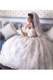 Off The Shoulder Wedding Dresses A Line Tulle With Applique Floor Length