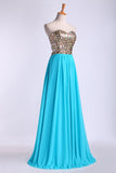 Prom Dresses A Line Sweetheart Floor Length Chiffon