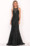 Scoop Lace With Beading Mermaid Sweep Train Prom Dresses