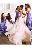 Halter Bridesmaid Dresses Chiffon A Line With Sash/Ribbon