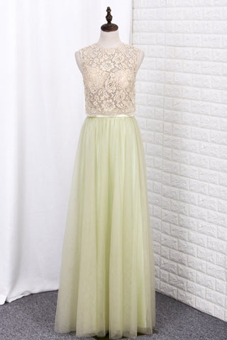 Floor Length A Line Chiffon Prom Dresses