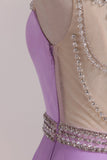 Prom Dresses Scoop A Line With Beading Chiffon