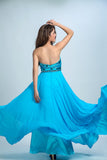 Fashion A Line Sweetheart Floor Length Chiffon Prom Dresses