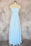 Simple Sweetheart Long Chiffon Prom Dresses Evening Dresses JS489