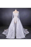 Gorgeous Long Sleeves Sweetheart Wedding Dress Bridal Dresses With Applique