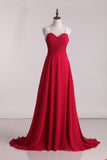 Straps A Line Prom Dresses Floor Length With Applique Chiffon