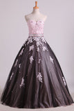 Quinceanera Dresses Sweetheart Tulle With Beading And Applique Floor Length