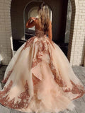 Rosewood Sequins Ball Gown Sweetheart Strapless Quinceanera Dresses with SJS20433