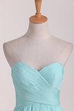 A Line Sweetheart A Line Bridesmaid Dresses With Ruffles Chiffon