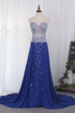 Prom Dresses A Line Sweetheart Chiffon With Beading