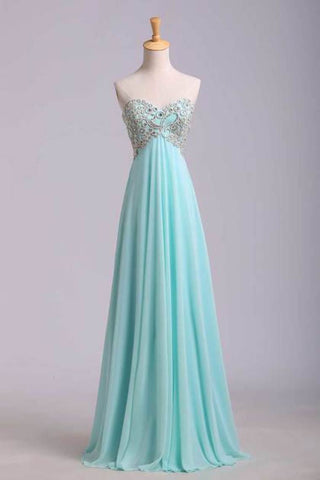 Prom Dresses A Line Sweetheart Floor Length Chiffon