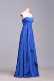 Simple Prom Dresses Sweetheart Ruffled Bodice A Line Floor Length Chiffon