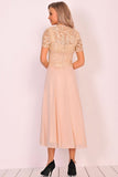 A Line Square Prom Dresses Chiffon&Lace With Jacket