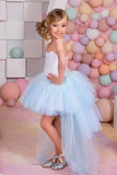 Sweetheart A Line Flower Girl Dresses Tulle & Lace Asymmetrical