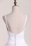 Wedding Dresses Spaghetti Straps Organza & Satin A Line