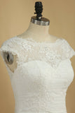 Scoop A Line Wedding Dresses Lace With Applique And Sash