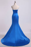 Evening Dresses Sweetheart Mermaid/Trumpet Satin Court Train