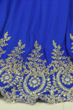 Dark Royal Blue Prom Dresses Scoop Mermaid With Applique Spandex Sweep Train Size 18W