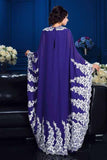 A-Line Princess Scoop Appliques Long Sleeves High Neck Chiffon Mother of the Bride Dresses JS887