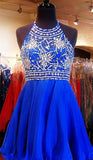 Royal Blue Sparkle Beautiful Chiffon Fashion Beading Sweet 16 Dress JSR67