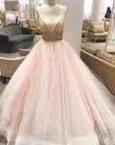 Tulle Wedding Dresses Spaghetti Straps A Line With Beaded Waistline