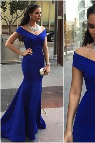 Pd01075 Charming Cap-Sleeves Mermaid Evening Dress Satin Noble Pleat Prom Dresses JS647