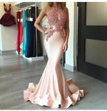 Mermaid Sexy Appliques Long Cheap Evening Dress Formal Women Dress prom dresses uk F68