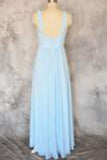 Simple Sweetheart Long Chiffon Prom Dresses Evening Dresses JS489