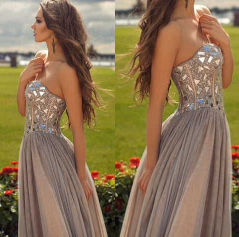 Charming Sexy Prom Dress Elegant Prom Dress Tulle Evening Dress Long Prom Dresses JS608