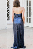 A Line Modern Sequin Sweetheart Bridesmaid Dresses Prom Dresses