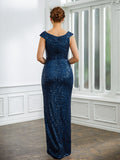 Valerie Sheath/Column Ruched V-neck Sleeveless Floor-Length Mother of the Bride Dresses SJSP0020240