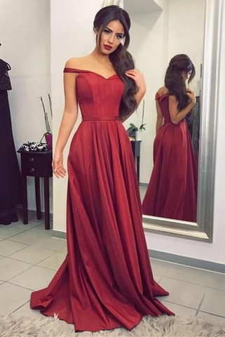 Elegant Prom Dress Sleeveless Prom Dress Burgundy Evening Dress Evening Party Dress JS212