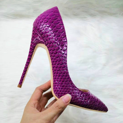 High Heels with Snakeskin Patterns Fashion Women Party Shoes