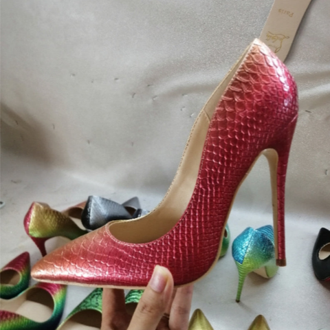 High-heels with Snakeskin Patterns Fashion Women Party Shoes