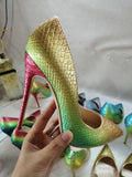 High-heels with Snakeskin Patterns Fashion Women Party Shoes