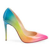 Rainbow-Colored High-heels Fashion Women Party Shoes