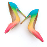 Rainbow-Colored High-heels Fashion Women Party Shoes