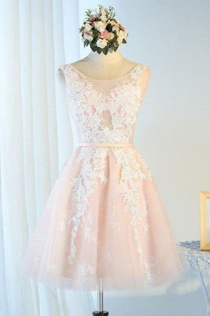 New Arrival Homecoming Dresses A Line Scoop Tulle With Applique Online ...
