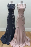 Mermaid Long Evening Dress With Beads, Gorgeous Prom Dress With Beading