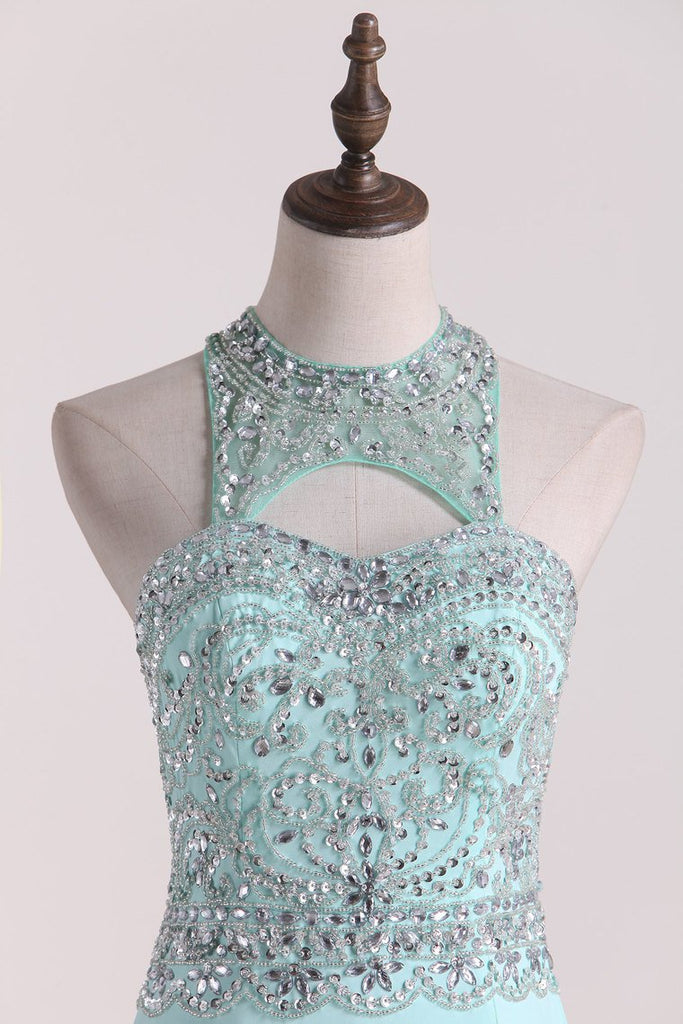 Buy Spandex Scoop Prom Dresses Mermaid With Beading Open Back Online ...