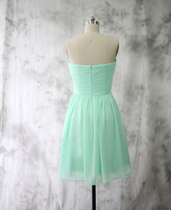 Buy Mint Chiffon Homecoming Dresses Short Bridesmaid Dresses Online ...
